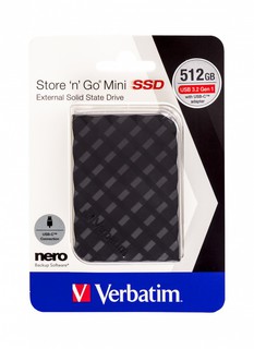 Накопитель SSD Verbatim 512Gb STORE 'N' GO PORTABLE USB 3.2 GEN1 (53250)
