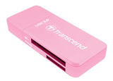 Считывающее устройство Compact Card Reader F5 Transcend розовый