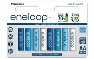 Аккумулятор Panasonic Eneloop AA 1900 mAh (8шт) Ocean Colors BK-3MCCE/ 8SE