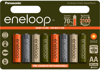 Аккумулятор Panasonic Eneloop AA 1900 mAh (8шт) Expedition Colors BK-3MCCE/ 8EE