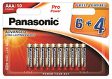 Батарейки Panasonic AAA щелочные Pro Power в блистере 10 шт. (6+4)