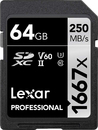 Карта памяти  SD  64 Gb Lexar 1667x (250 Mb/ s)