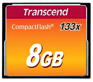 Карта памяти  CompactFlash Card 8 Gb Transcend Ultra Speed 133X