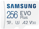 Карта памяти  Micro SD 256GB SAMSUNG EVO PLUS U1 UHS-I + SD Adapter 130MB/ s (MB-MC256KA/ RU)
