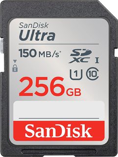 Карта памяти  SD 256 Gb SanDisk Ultra SDHC/SDXC UHS-I, до 150 МБ/с (SDSDUNC-256G-GN6IN)