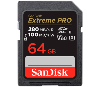 Карта памяти  SD  64 GB SanDisk Extreme Pro SDXC Cl10 R/ W 280/ 100MB/ s UHS-II U3 V60