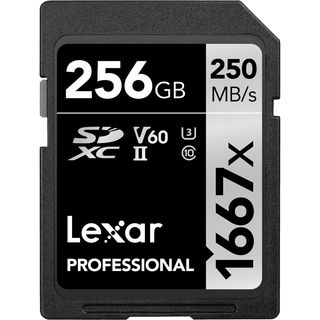 Карта памяти  SD 256 Gb Lexar Professional 1667x SDXC UHS-II,250МБ/ s чтение120МБ/ s запись,C10 V60 U3