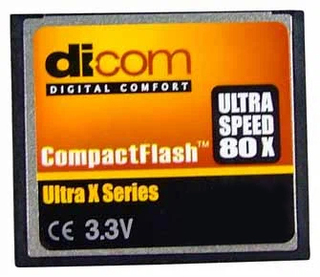 Карта памяти CompactFlash Card 4 Gb dicom 80x Б/ У