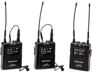 Радиосистема Saramonic UwMic9s Kit2 Mini (RX9S+TX9S+TX9S) приемник и 2 передатчика с DK3A петличными