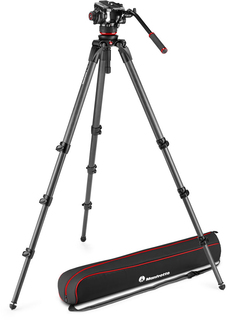 Manfrotto MVK504XCTALL Видеокомплект голова + штатив 536 с одинарными ногами, карбоновый