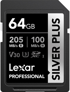 Карта памяти 64GB Lexar Professional SILVER PLUS SDXC™ UHS-I C10 V30 U3